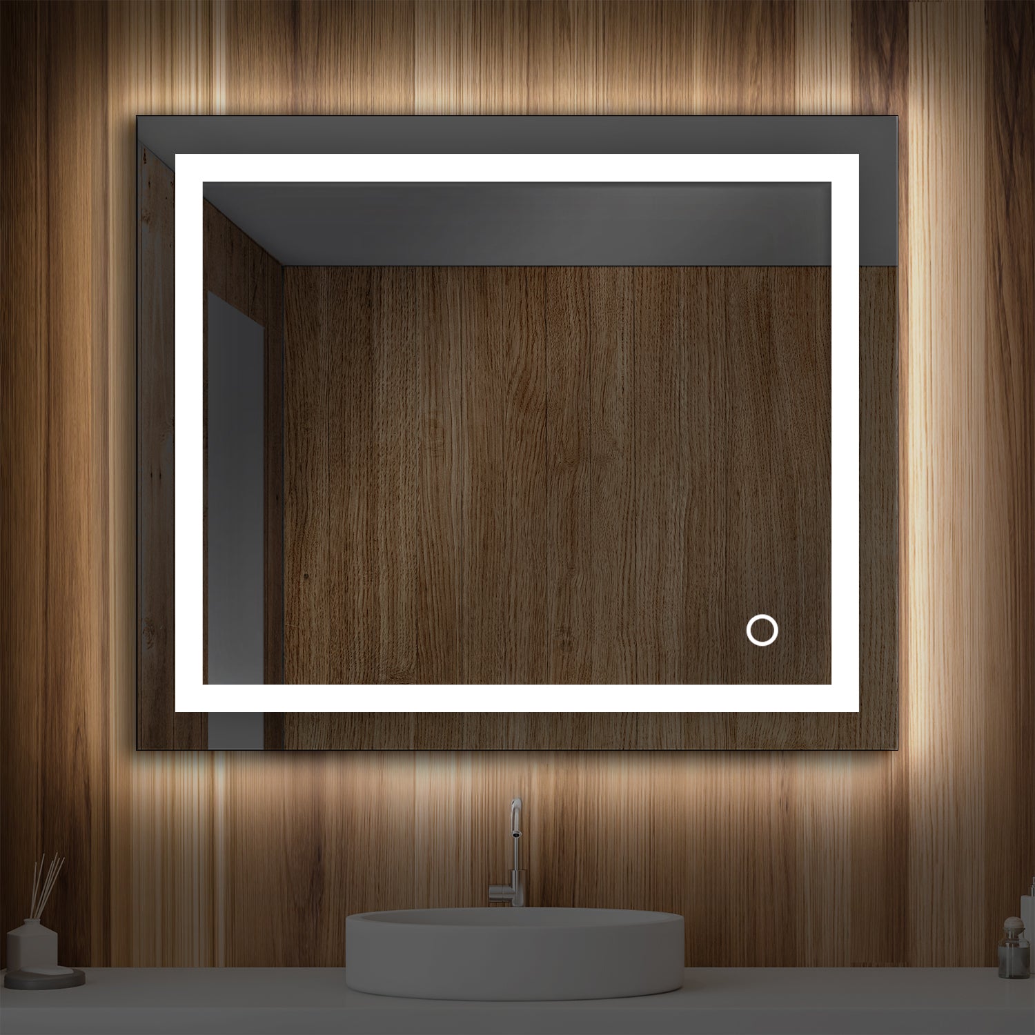 Lyra 36 x 30 Inch LED Mirror  - Shop at Home Craft Studio - 1