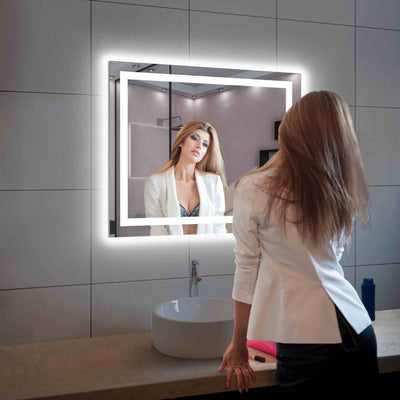 Lyra 36 x 30 Inch LED Mirror  - Shop at Home Craft Studio - 8