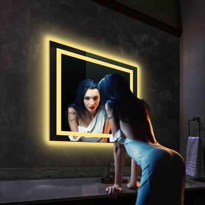 Lyra 36 x 30 Inch LED Mirror  - Shop at Home Craft Studio - 11
