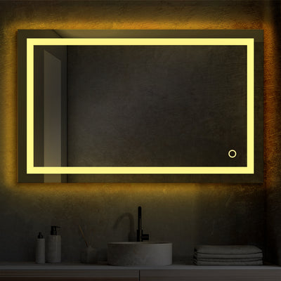 Lyra 48 x 30 Inch LED Mirror  - Shop at Home Craft Studio - 6