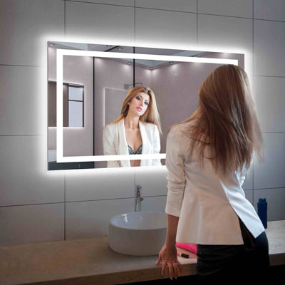 Lyra 48 x 30 Inch LED Mirror  - Shop at Home Craft Studio - 8