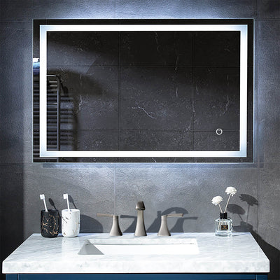 Lyra 48 x 30 Inch LED Mirror  - Shop at Home Craft Studio - 12