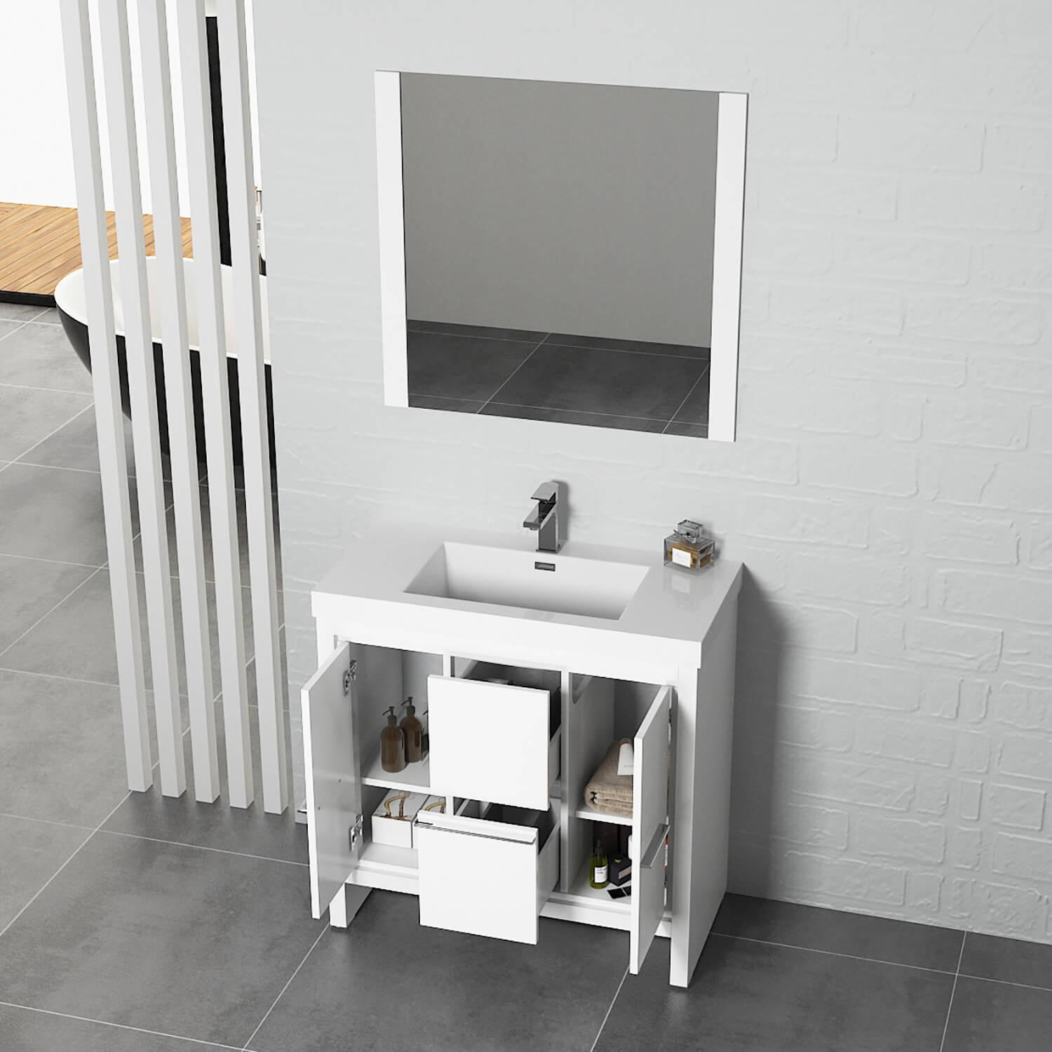 Milan 36 Inch Vanity  - Shop at Home Craft Studio - 7