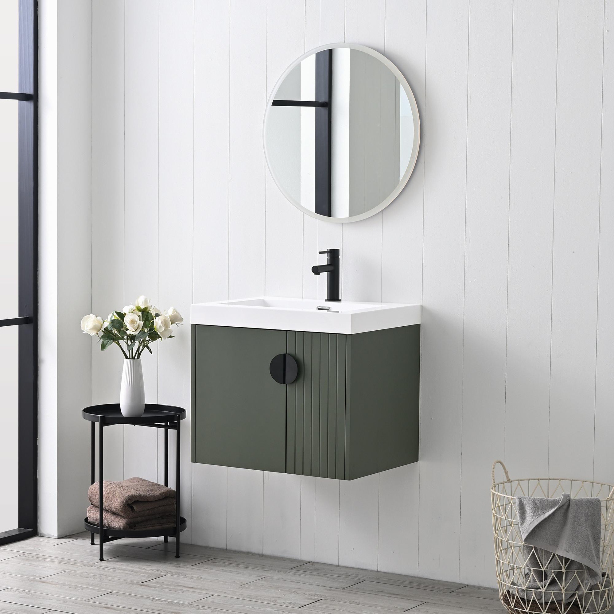 Moss 24″ Vanity with Acrylic Sink  - Shop at Home Craft Studio - 2