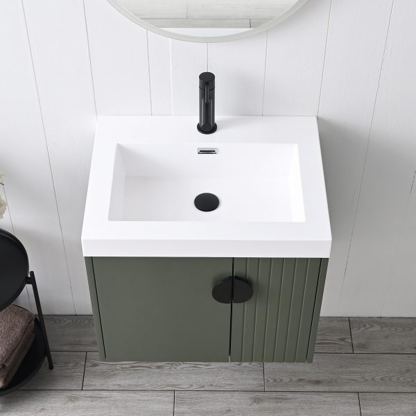 Moss 24″ Vanity with Acrylic Sink  - Shop at Home Craft Studio - 12