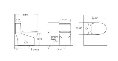 One Piece Toilet T9 02  - Shop at Home Craft Studio - 16