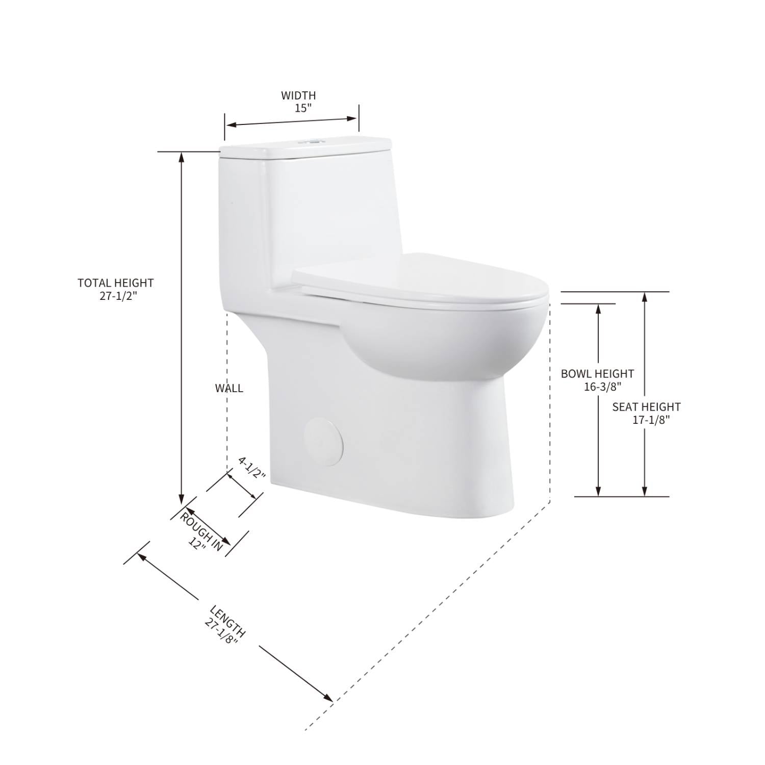 One Piece Toilet T9 03  - Shop at Home Craft Studio - 2