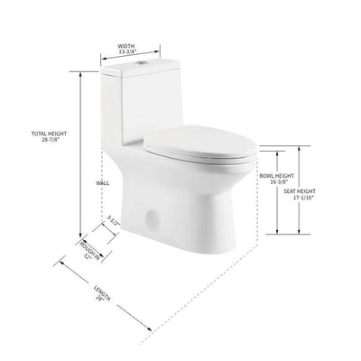 One Piece Toilet T9 04  - Shop at Home Craft Studio - 2