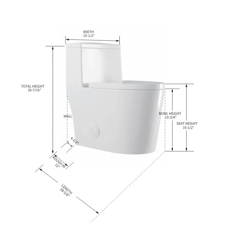 One Piece Toilet T9 05  - Shop at Home Craft Studio - 2