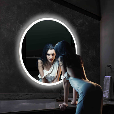 Orion 32″ Round LED Mirror with Frosted Side  - Shop at Home Craft Studio - 9