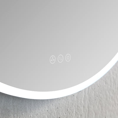 Orion 32″ Round LED Mirror with Frosted Side  - Shop at Home Craft Studio - 11