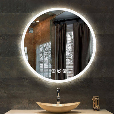 Orion 32″ Round LED Mirror with Frosted Side  - Shop at Home Craft Studio - 14