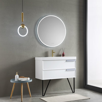 Orion 32″ Round LED Mirror with Frosted Side  - Shop at Home Craft Studio - 18