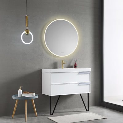 Orion 32″ Round LED Mirror with Frosted Side  - Shop at Home Craft Studio - 19