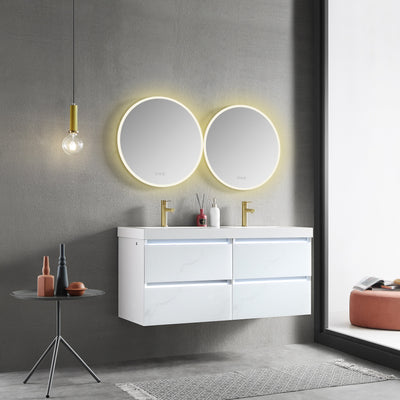 Orion 32″ Round LED Mirror with Frosted Side  - Shop at Home Craft Studio - 20