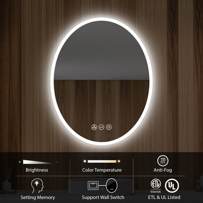 Oval 20 Inch Oval LED Mirror  - Shop at Home Craft Studio - 3