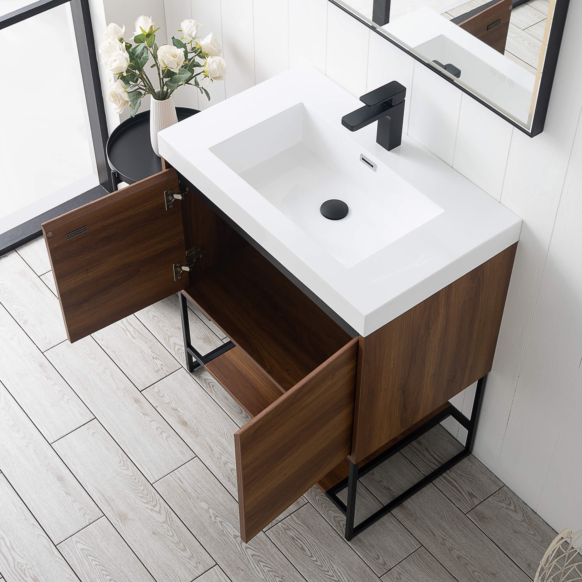 Porto 30″ Combo: Vanity with Acrylic Sink  - Shop at Home Craft Studio - 4
