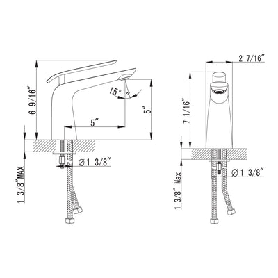 Single Handle Lavatory Faucet – F01 106  - Shop at Home Craft Studio - 3