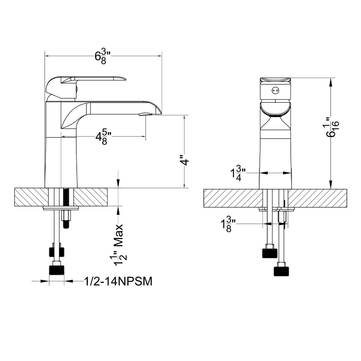 Single Handle Lavatory Faucet – F01 111  - Shop at Home Craft Studio - 3