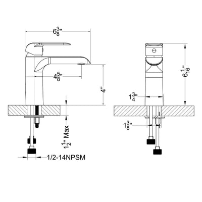 Single Handle Lavatory Faucet – F01 111  - Shop at Home Craft Studio - 3