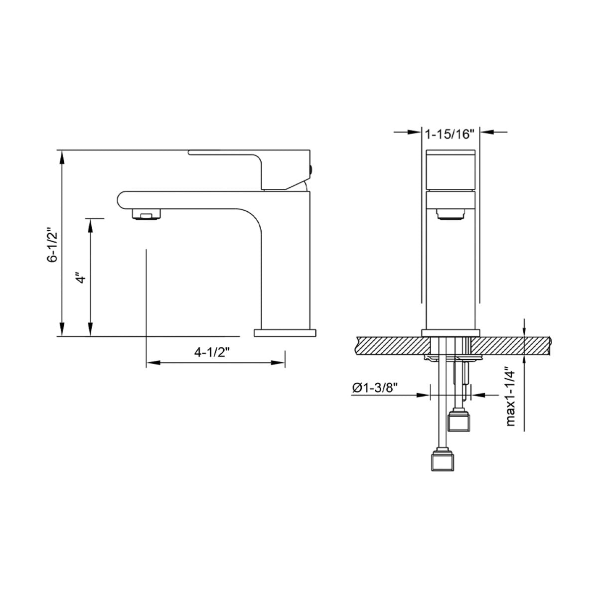 Single Handle Lavatory Faucet – F01 303  - Shop at Home Craft Studio - 3