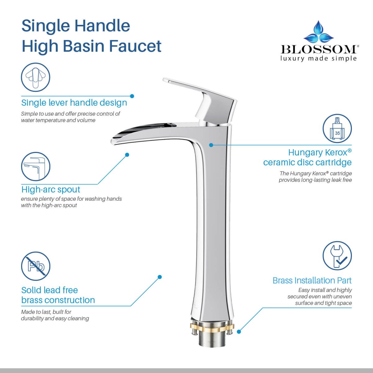 Single Handle Lavatory Faucet – F01 305  - Shop at Home Craft Studio - 6