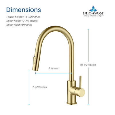 Single Handle Pull Down Kitchen Faucet – F01 206  - Shop at Home Craft Studio - 2
