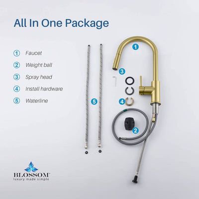Single Handle Pull Down Kitchen Faucet – F01 206  - Shop at Home Craft Studio - 9