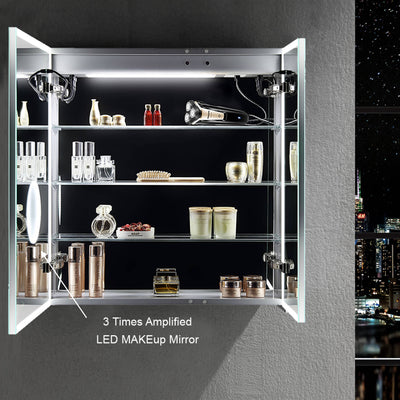 Sirius – 30 Inches LED Medicine Cabinet with Clock  - Shop at Home Craft Studio - 5
