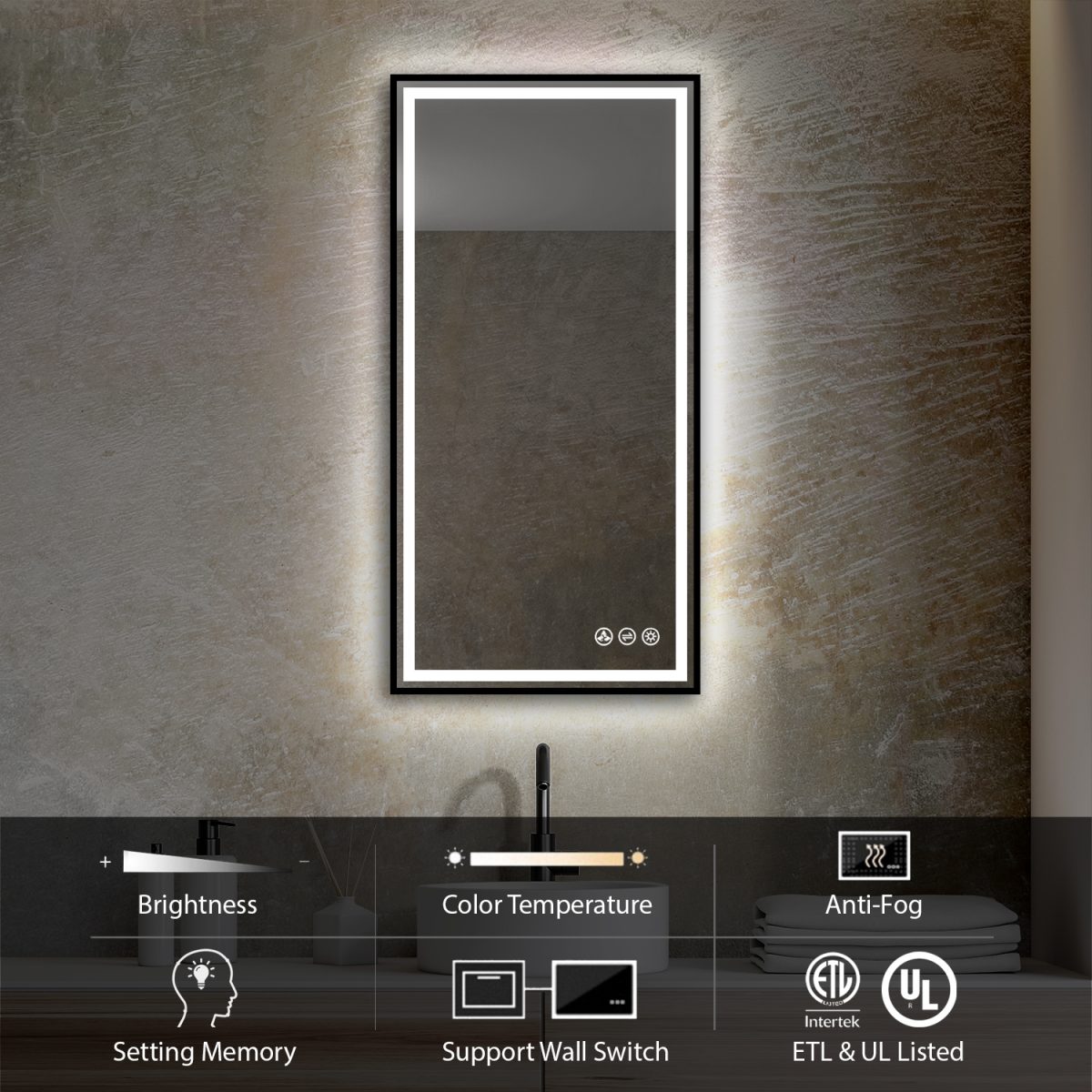 Stellar 18 Inch LED Mirror  - Shop at Home Craft Studio - 2