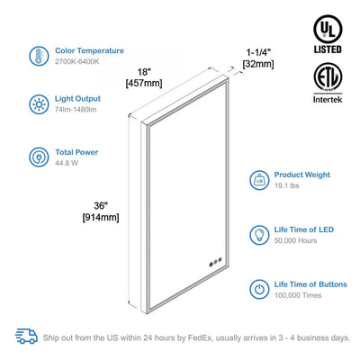 Stellar 18 Inch LED Mirror  - Shop at Home Craft Studio - 5