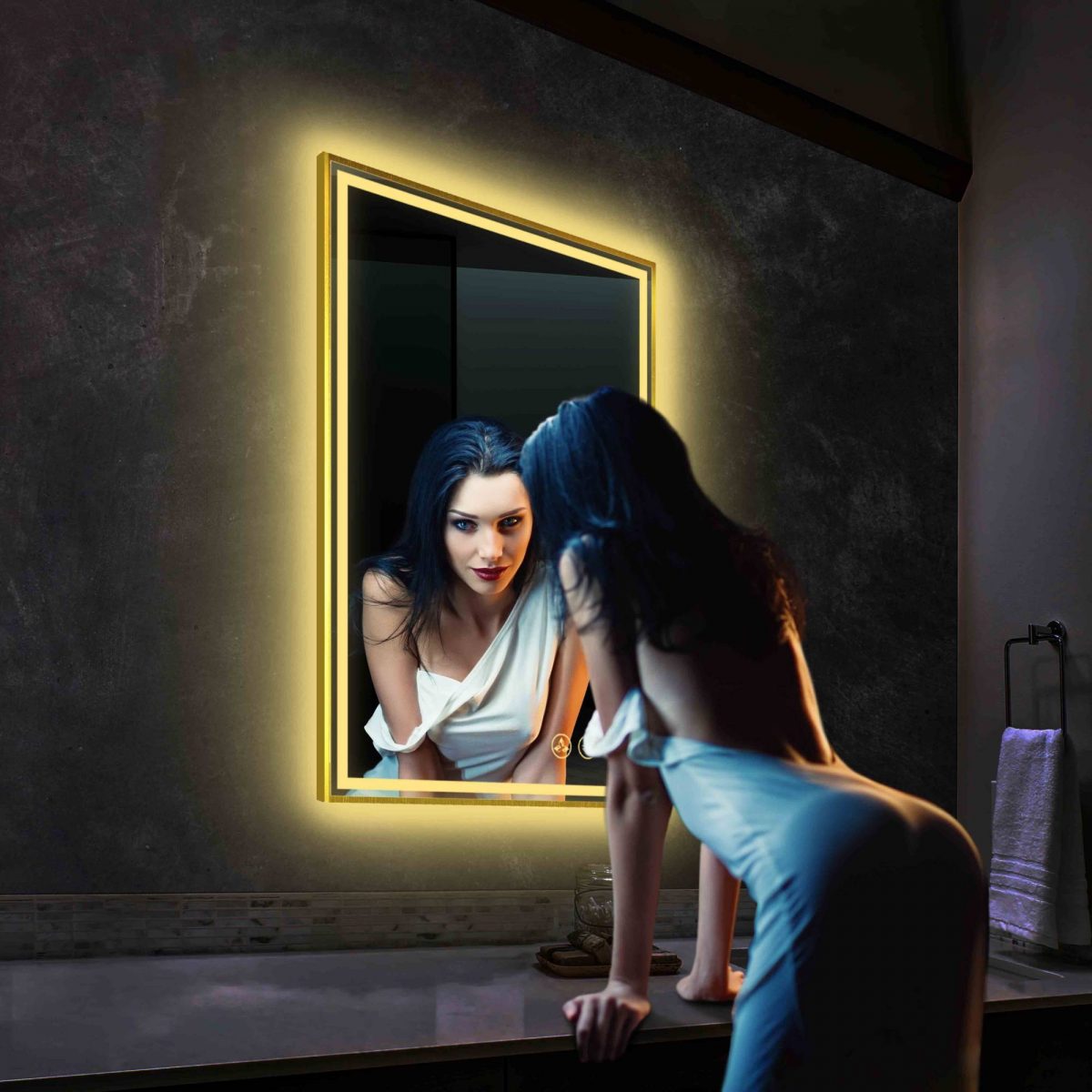 Stellar 24 Inch LED Mirror  - Shop at Home Craft Studio - 11