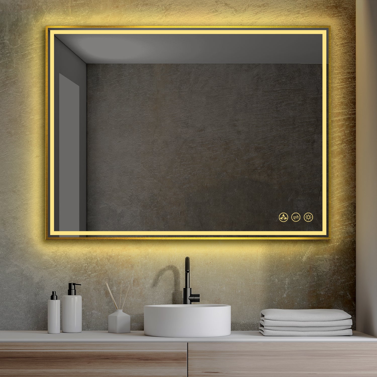 Stellar 48 x 30 Inch LED Mirror  - Shop at Home Craft Studio - 1