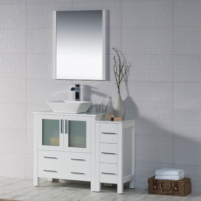 Sydney 42 Inch Vanity with Side Cabinet  - Shop at Home Craft Studio - 4