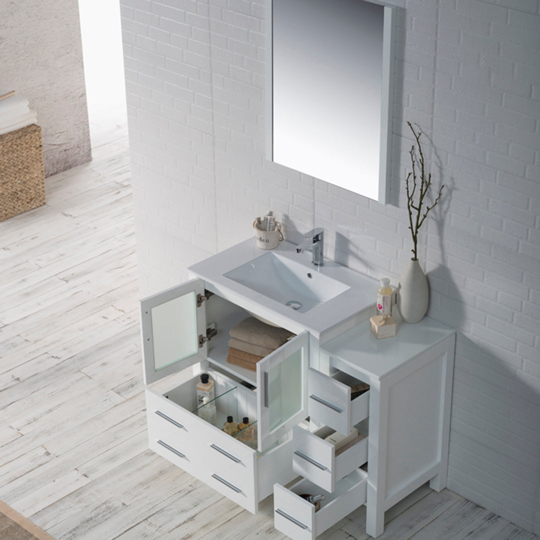 Sydney 42 Inch Vanity with Side Cabinet  - Shop at Home Craft Studio - 1