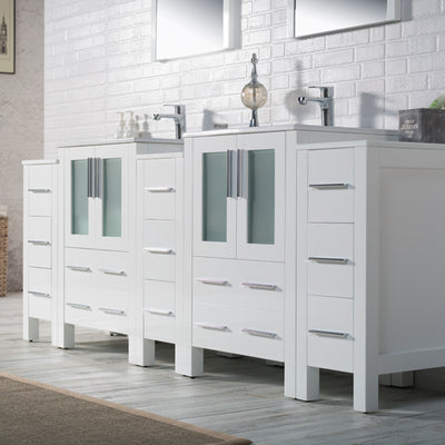 Sydney 84 Inch Vanity with Side Cabinet  - Shop at Home Craft Studio - 6