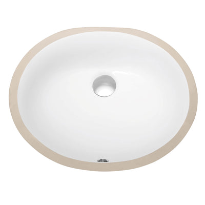 Undercounter Basin – White 19″ X 16″ Oval – C09 1916W  - Shop at Home Craft Studio - 1