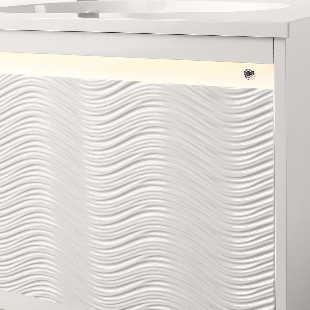 Voyage 24″ Vanity With Droplet-Shaped Basin (LED Illuminated)