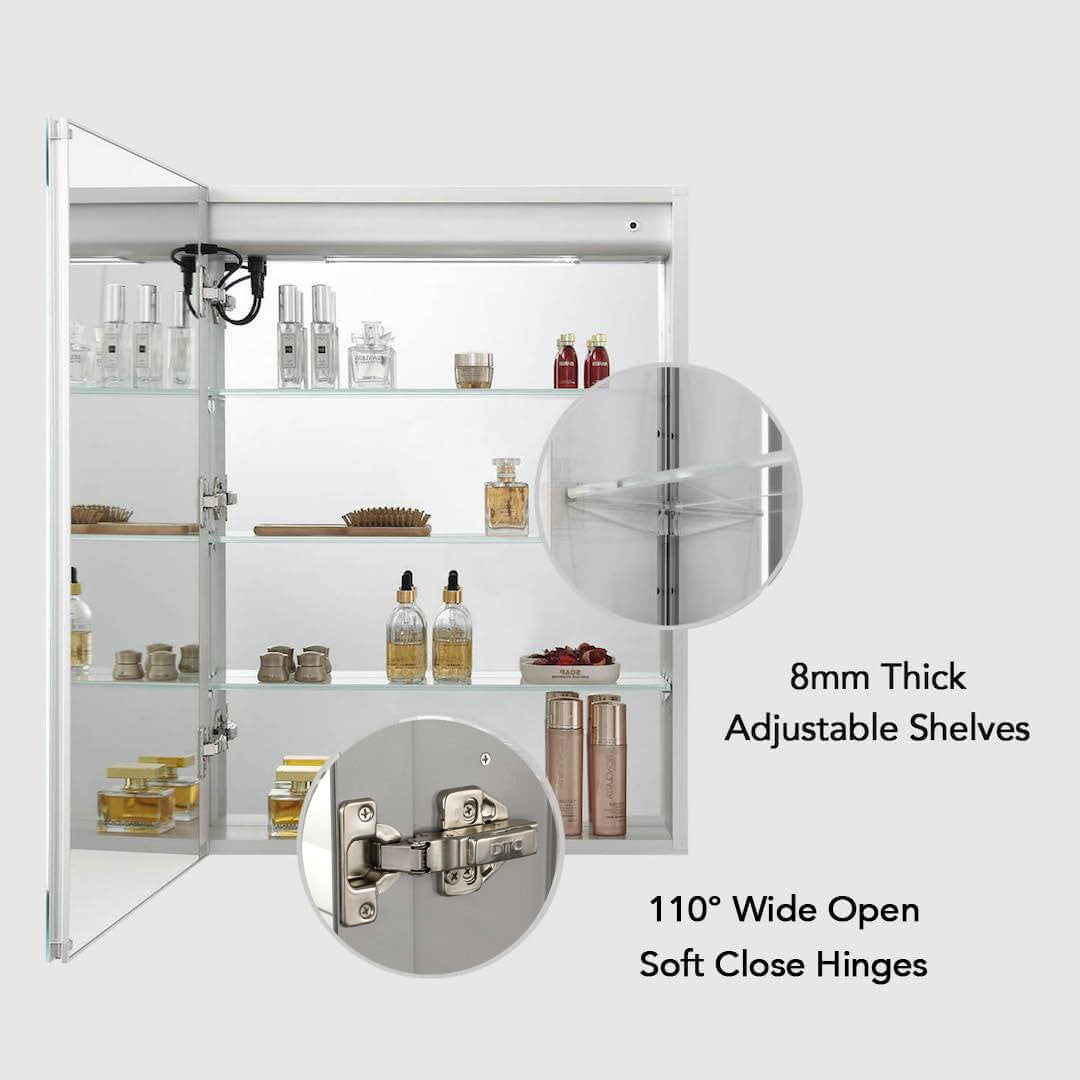 Vega – 24 Inches LED Medicine Cabinet  - Shop at Home Craft Studio - 4