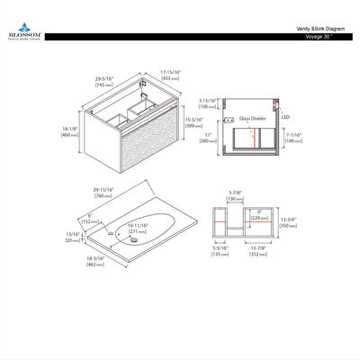 Voyage 30″ Vanity (LED Illuminated) With Regular Sink is Coming…  - Shop at Home Craft Studio - 4
