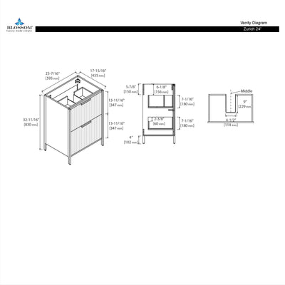 Zurich 24″ Vanity  - Shop at Home Craft Studio - 2