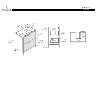 Zurich 30″ Vanity  - Shop at Home Craft Studio - 12