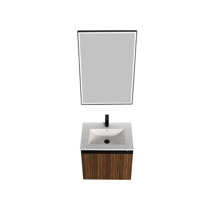 Lille – 24 Inch Vanity – Brown Walnut Strip