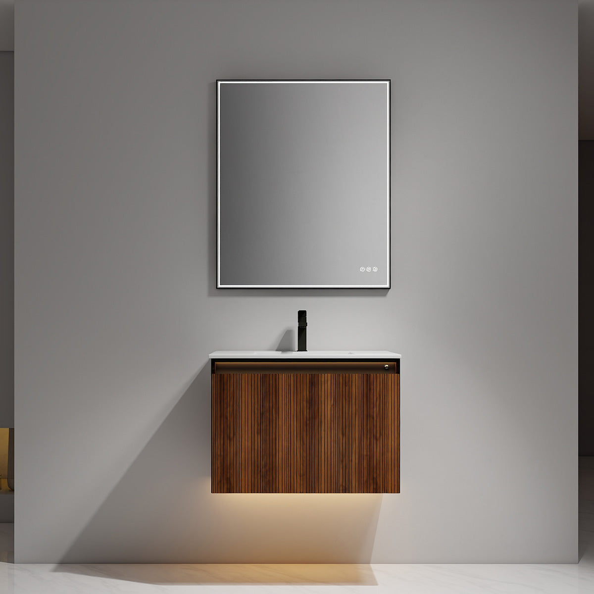 Lille – 30 Inch Vanity – Brown Walnut Strip