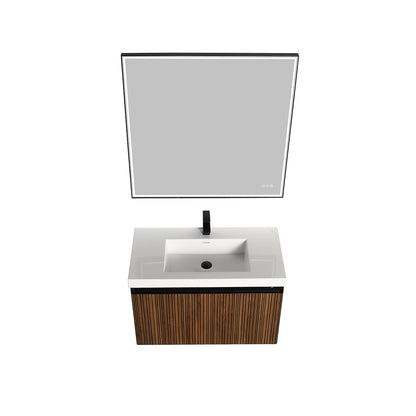 Lille – 36 Inch Vanity – Brown Walnut Strip