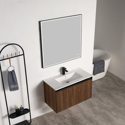 Lille – 36 Inch Vanity – Brown Walnut Strip