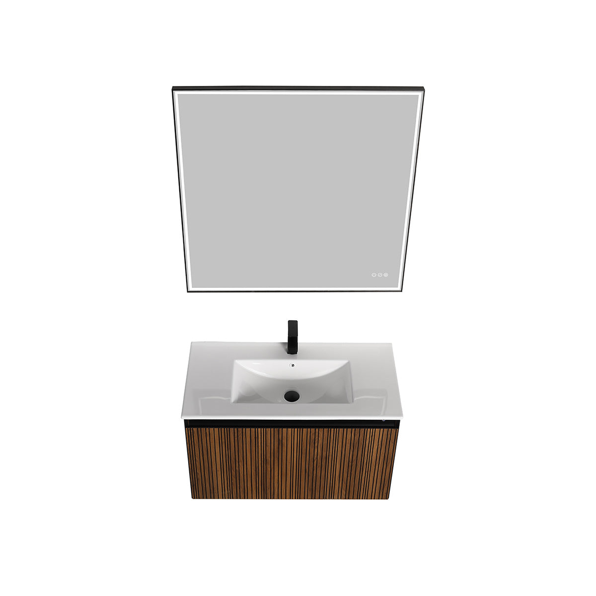 Lille – 36 Inch Vanity – Brown Walnut Strip