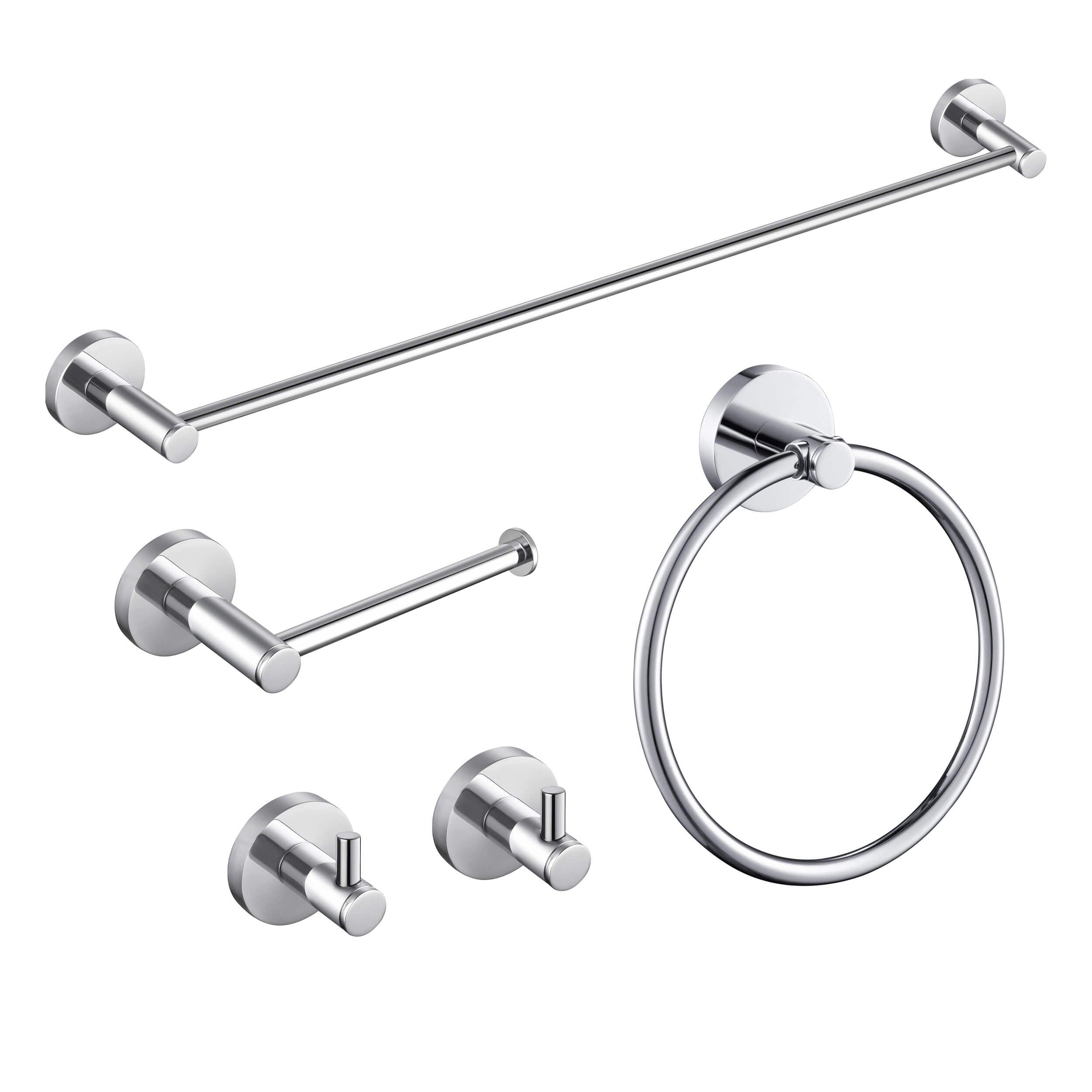 Halo 5-Piece Bathroom Hardware Set - C-CBA14-5-1