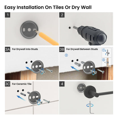 Halo 5-Piece Bathroom Hardware Set - C-CBA14-5-3