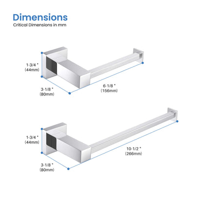 Quadra 2-Piece Bathroom Hardware Set - C-CBA15-2-1